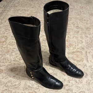 Salvatore Ferragamo Black Leather Boots Size 11.5